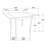 Rectangular Extension Dining Table, 52 Inch, Cappuccino Finish