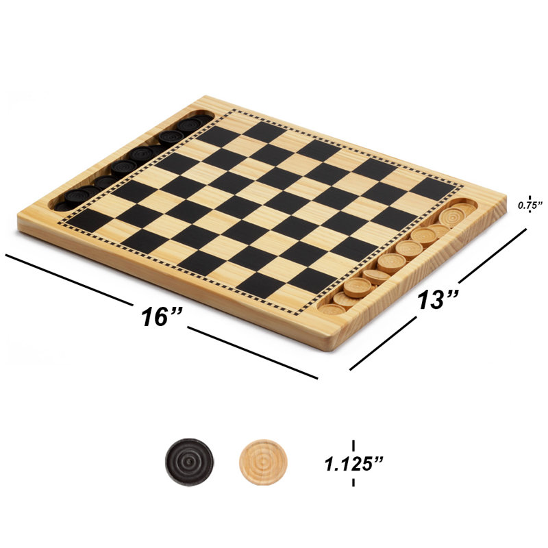 Board Games GSE Games & Sports Expert 17'' L Checkers Game Set