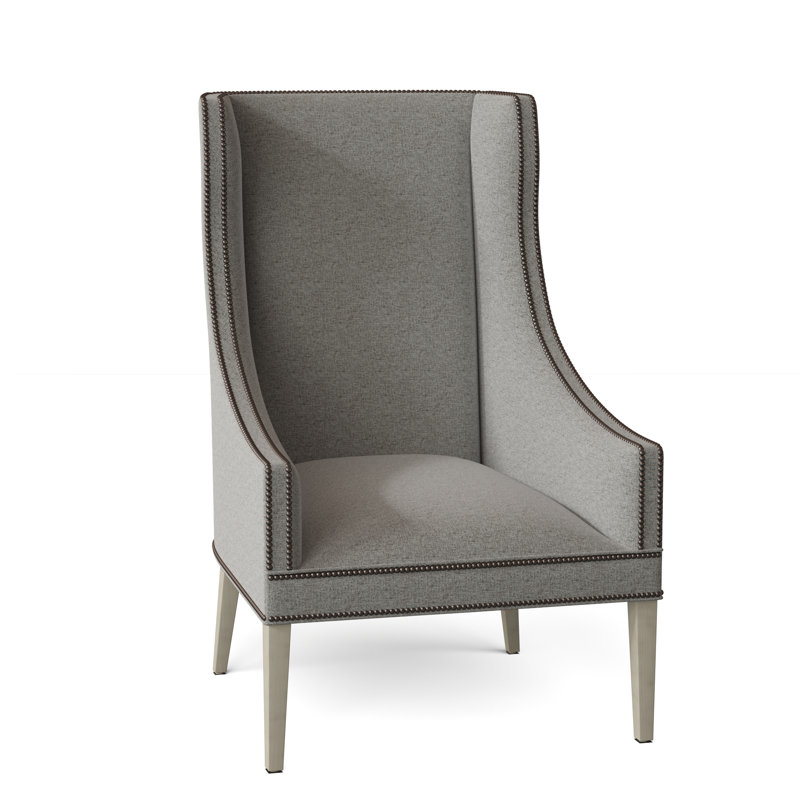 Frances Wingback Chair, Aged Bronze, 9930 Driftwood, Charcoal