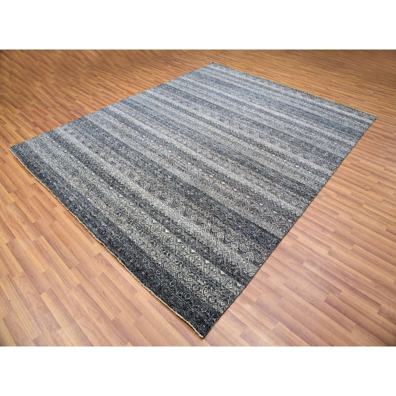 Tapis gris en laine noué à la main 8 pi x 10 pi 1 po 8 pi x 10 pi 1 po Kohinoor Herat