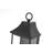 Elissa Hanover 8 inch Outdoor Wall Sconce in Black