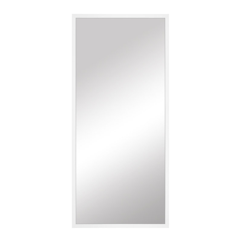 Wood Framed Mirror with Safety Backing Ideal for Bathroom / Vanity Mirror Ellis Collection, Stainless Steel, 30" x 36"