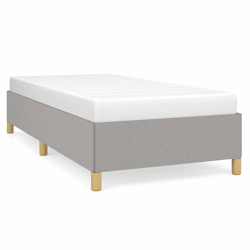 Structure de lit simple en contreplaqué de polyester gris foncé, Gris clair