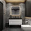 Ensemble de meuble-lavabo simple mural 48 po Golitz-1037647818