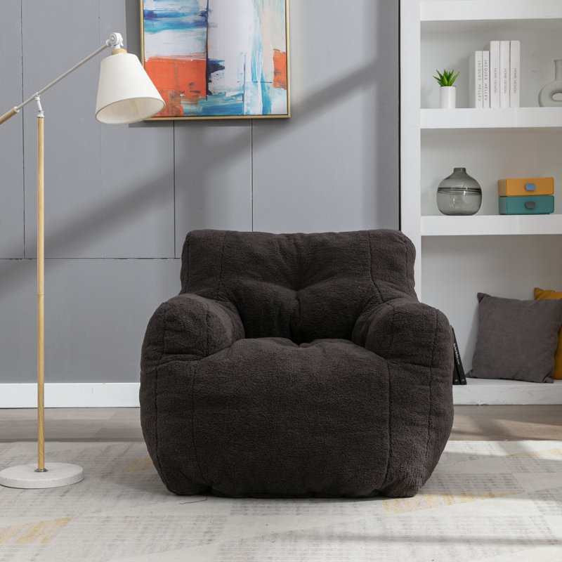 Fauteuil à billes 010-Soft Teddy, Gris foncé