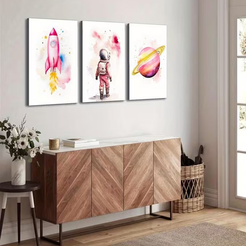 3 Piece Wrapped Canvas Wall Art, 30 cm H x 60 cm W