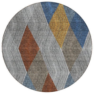 Aquaisha Washable Geometric Indoor / Outdoor Rug
