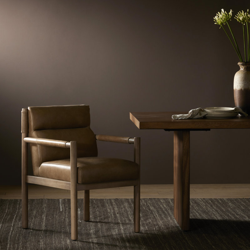 Kiano Dining Armchair, Palermo Drift Leather