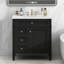 Meuble-lavabo de salle de bain avec lavabo supérieur en céramique, armoire moderne 30 po à 2 tiroirs et tiroir basculant, meuble-lavabo de rangement fonctionnel, lavabo et élégant-663282183