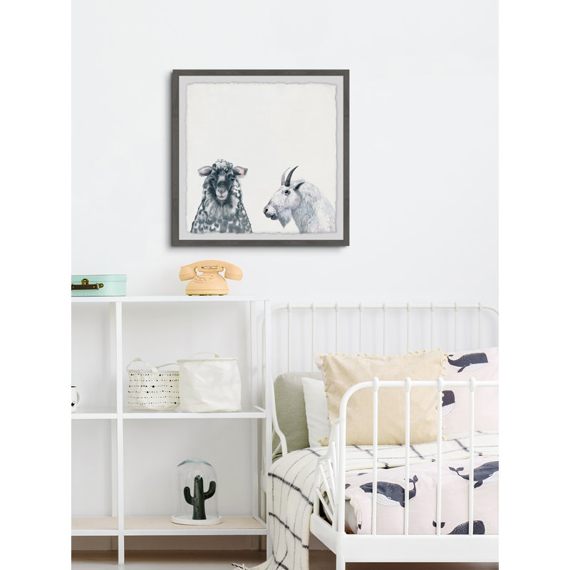 «Black and White Duo», reproduction encadrée, H 24 po x l 24 po x P 1,5 po, Gris