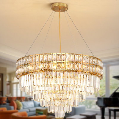Lustre en cristal à 15 niveaux Sekena