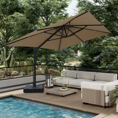 Allisun 157.48'' x 118.11'' Rectangular Tilt Cantilever Umbrella