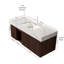 Ensemble de meuble-lavabo flottant 48 po avec armoire de rangement 26 po Flutehaven-138218523-138218526-138218529