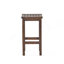 Tabouret de bar d'extérieur à hauteur de comptoir en bois d'acacia, ensemble de 2, finition brun acajou
