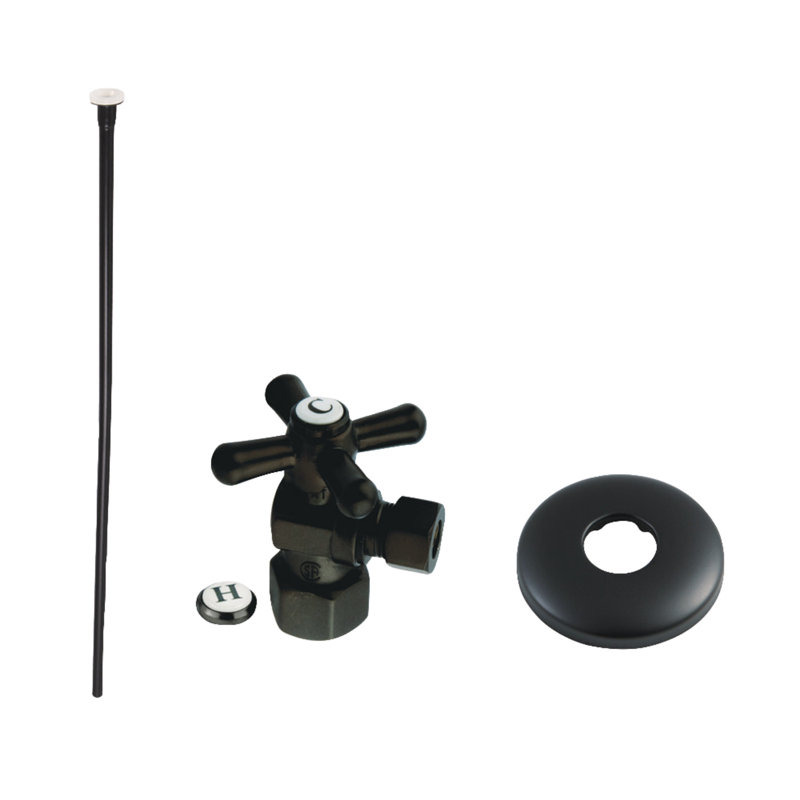 Trousse de montage en surface pour toilette de l 0,38 po x H 20 po Trimscape, Noir mat