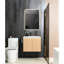 Lavabo de salle de bain de 24 pouces et armoire de rangement avec porte-serviettes - Conception robuste, design contemporain, céramique flottante jaune sécuritaire, quincaillerie à usage unique