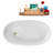 51" Streamline Soaking Glossy White Freestanding Tub and Tray With Internal Drain-101413131