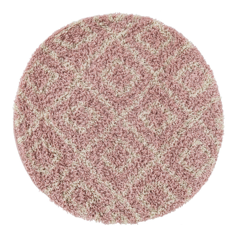 Geometric Indoor Rug, Round 3'3"