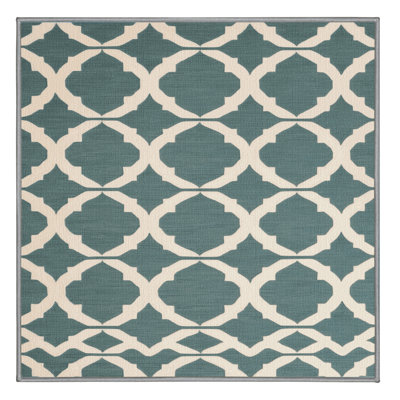 Machine Washable Trellis Grey Area Rug