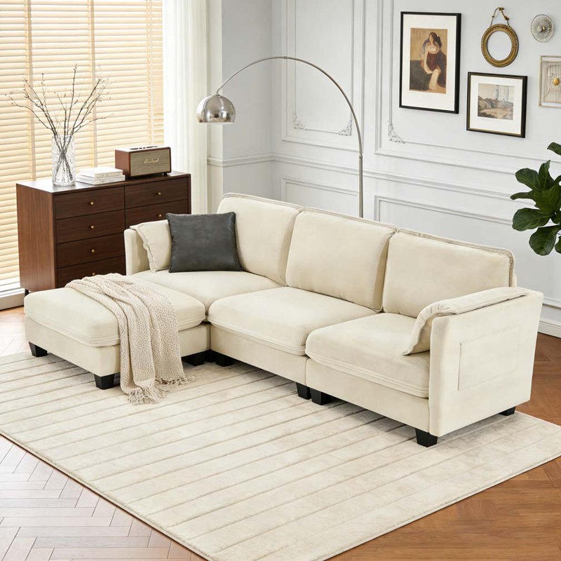 93-inch L-shaped sofa