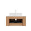 Meuble-lavabo de salle de bain 30 po avec lavabo, meuble de rangement mural à bordures courbes et flottantes avec tiroir, lavabo rectangulaire en céramique blanche, sans robinet, pré-assemblé-1824884518-1824884509-1824884496