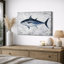 Œuvre de thon rouge, photos de salon nautique, impression sur toile giclée sur toile
