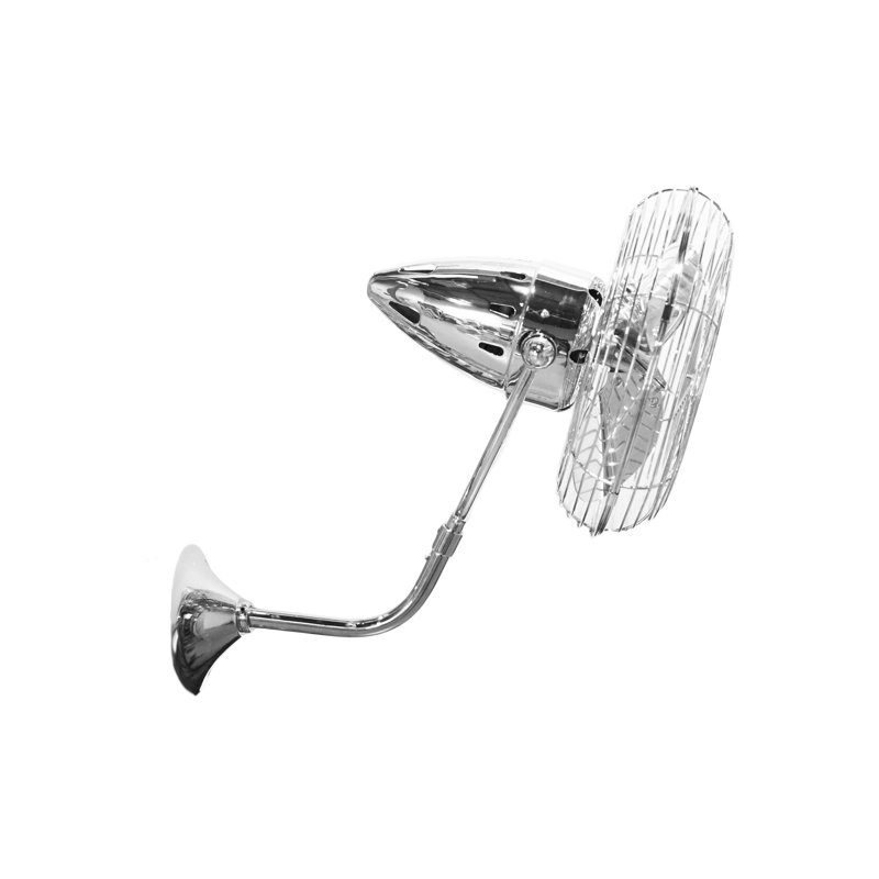  Ventilateur mural 13 po, Chrome chrome, Non