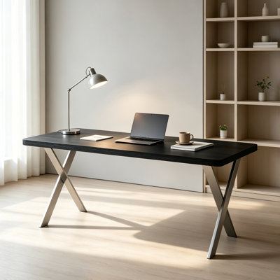 Bureau d'ordinateur en bois massif Bauhaus