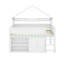 Lit mezzanine double avec toit-703132166