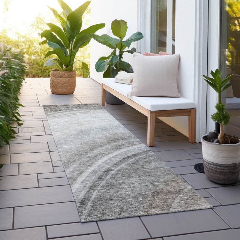 Jurnee Washable Abstract Indoor / Outdoor Rug, Runner 2'3" x 7'6"