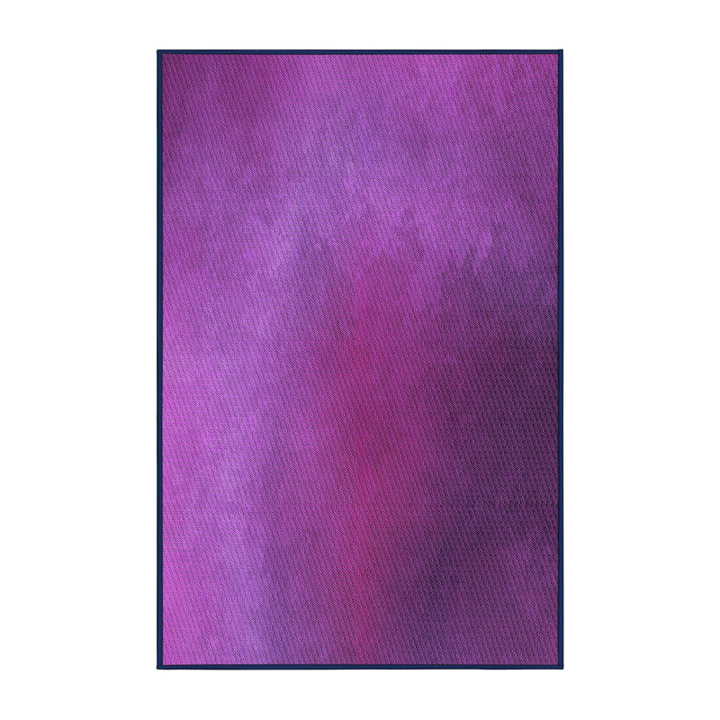 Tapis 100% à motif lavable à la machine 2989 474-PUR, Rectangle 5 pi x 7 pi