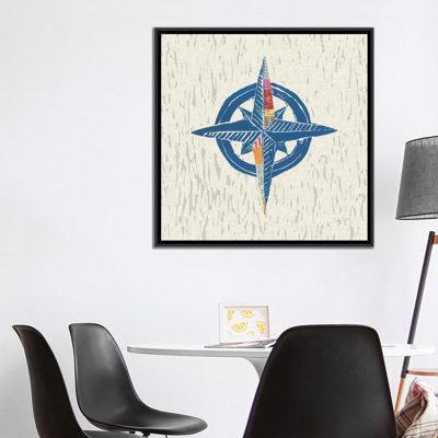 « collage nautique on linen i », reproduction sur toile