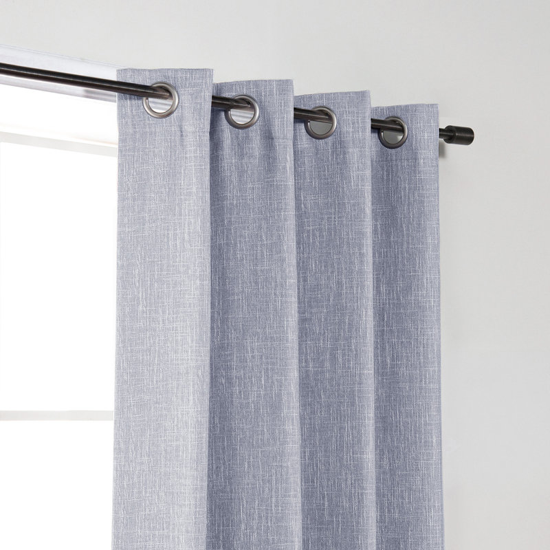 Paire de rideaux occultant avec œillets Spates, bleu, l 52" x L 63"