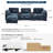 4 - Piece Teddy Modular Sectional Sofa Cloud Couch with Ottoman and 2 Storage Side Table-798281544-793588774