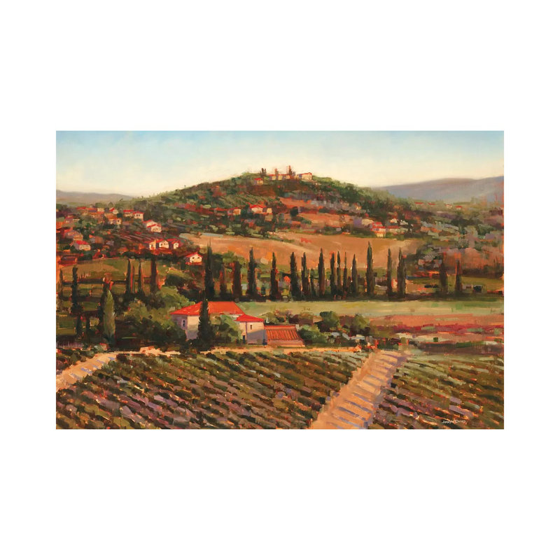 «Tuscan Villa» par Joseph Cates, reproduction d'art sur toile tendue, H 18 po x l 26 po x P 1,5 po