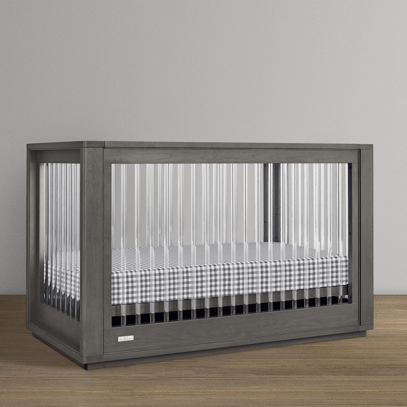 Vienna 4-In-1 Convertible Crib, Darkwash Ash With Acrylic