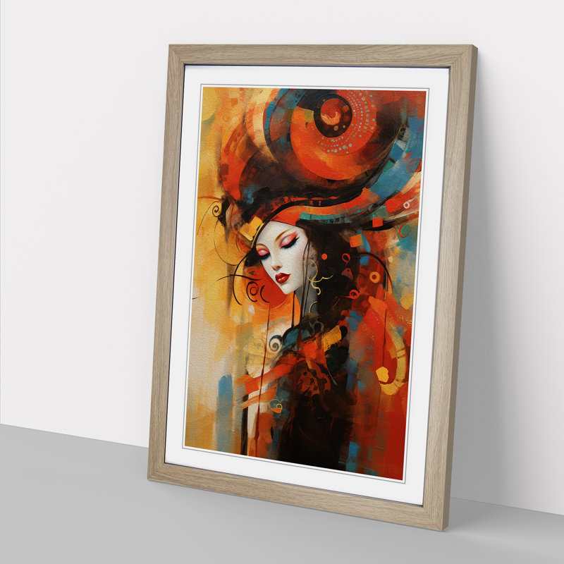 Single Picture Frame Print on Wood, Oak Framed, 34cm H x 25cm W
