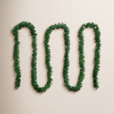 216'' in. Lighted Faux Spruce Garland