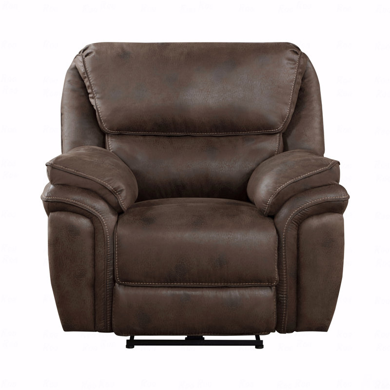 With Recliner Function Plush Modern Design Living Room Power Reclining Chair Brown Microfiber Upholstery Usb Port Solid Wood Frame Furniture 1Pc