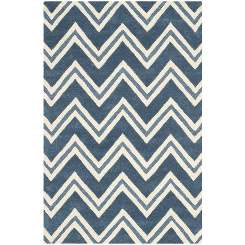 Tapis en laine touffeté à la main Sanyla, Rectangle 2 pi 6 po x 4 pi