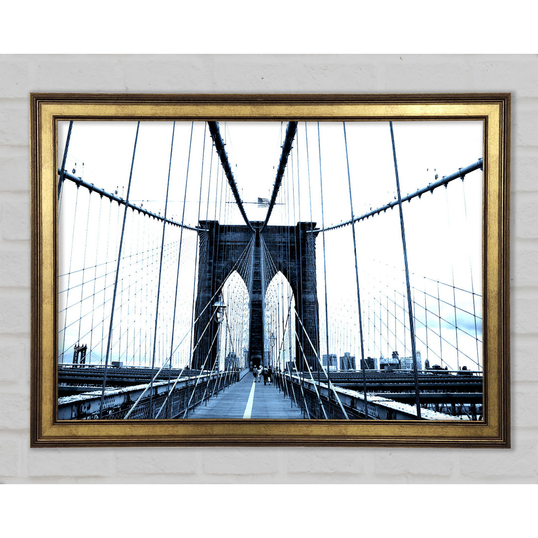 Brooklyn Bridge Blau - Druck