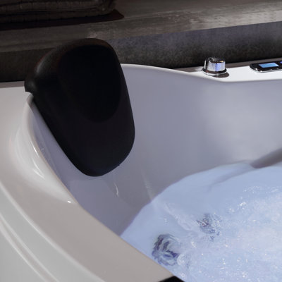 Modern 59'' x 59.1'' Corner Whirlpool Plastic / Acrylic Bathtub with Faucet
