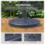 Heavy Duty Bronze Polyresin Umbrella Base Stand with Decorative Pattern for Outdoor Patio