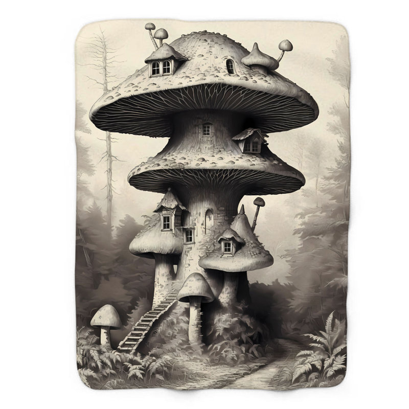 Monocoque monochromes champignon - 1 pièce Sherp Premium, L 60 po x L 80 po