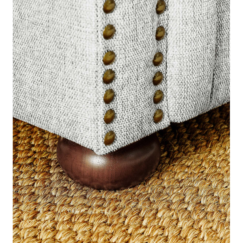 Canapé Chesterfield en lin capitonné 3 places Chesterfield, Lin gris