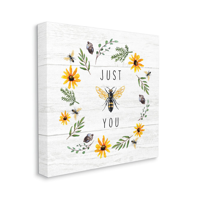 Just Bee You - impression, H 17 po x l 17 po x P 1,5 po, Toile tendue