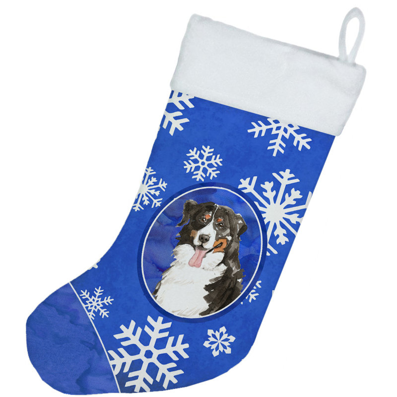 Chaussette de noël winter flocons de noël, Bouvier bernois