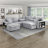 Meserve 121" Contemporary Square Arm Boucle Sectional with Pull-Out Bed-194030264-194444023