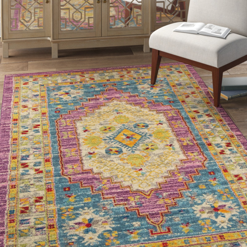 Larrick Oriental Indoor Rug, Rectangle 4'3" x 6'