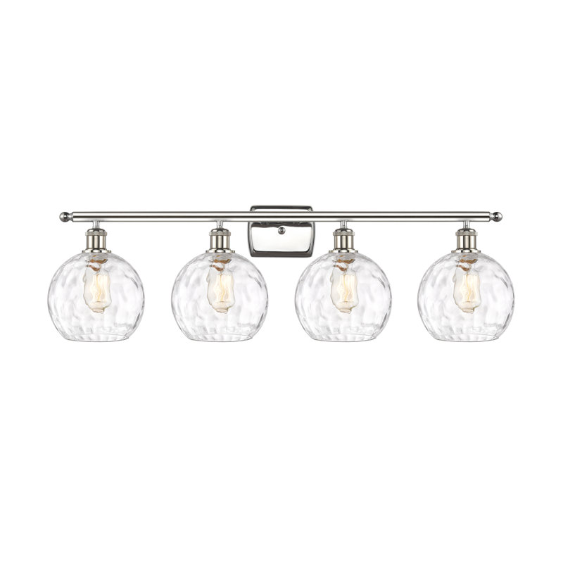 Éclairage pour salle de bain 4 lumières Cindi, Ampoule non incluse, Nickel poli